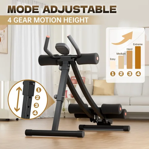 Vista 3 de Ab machine, AB trainer machine,workout equipment for Home Gym Strength Training, Ab workout equipment, AB machine for stomach workout, Foldable
