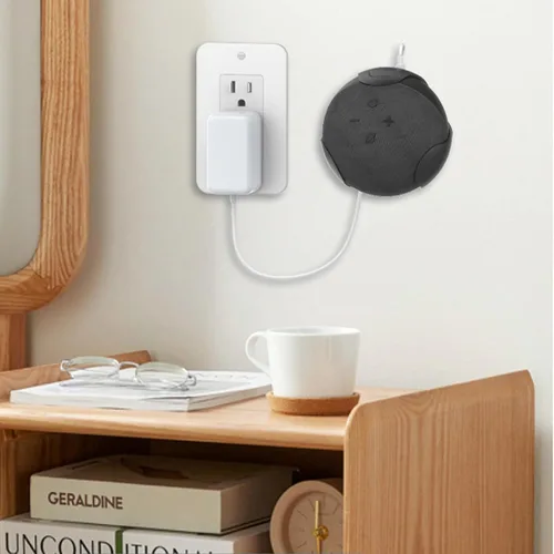 Vista 6 de awakentti Soporte de pared 2 en 1 para Echo Dot de 4ª generación, accesorios que ahorran espacio, resistente, colgador de salida para altavoz
