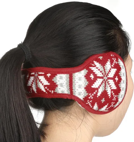 Vista 5 de uxcell Orejeras plegables de punto de vellón para mujer, para invierno