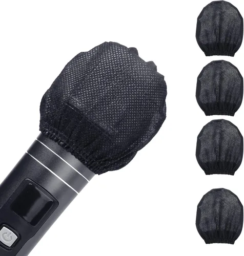 Vista 9 de 120 piezas (60 pares) Fundas desechables para micrófono no tejidas, cubiertas de micrófono envueltas individualmente para cubiertas de micrófono