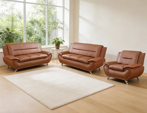 Vista 29 de Sofás de cuero para sala de estar, juego de sofá seccional, juego de 2 piezas de muebles para sala de estar, juego de sofá y sofá biplaza