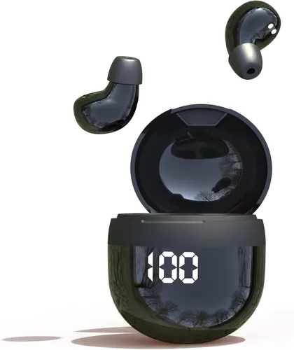 Vista 10 de Auriculares invisibles para dormir de lado, mini auriculares pequeños Skin tone