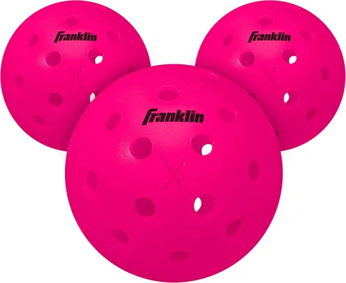 Vista 23 de Franklin Sports X-40 pelotas de Pickleball al aire libre - Bola oficial del Pickleball de EE. UU., APP Tour + US Open - Tamaño reglamentario Rosa