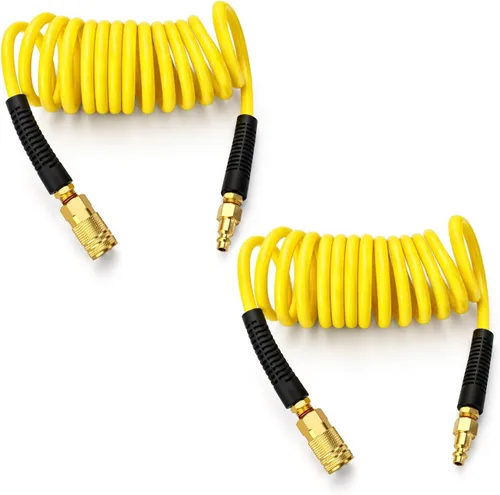 Vista 9 de 2 mangueras de aire de retroceso de poliuretano, 1/4 pulgadas de Amarillo