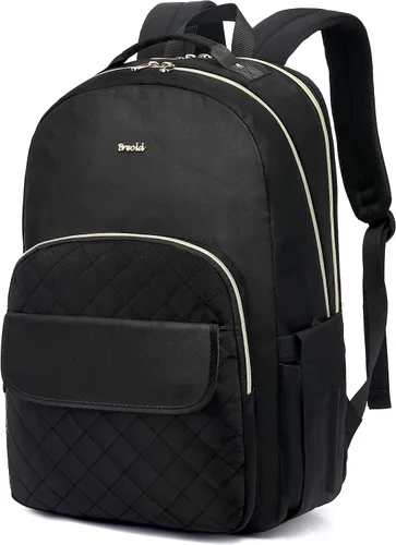 Vista 7 de Mochila para laptop para mujer, mochilas de viaje de negocios de 15.6 pulgadas, mochila escolar para niñas, profesores, mochila apta para la Negro