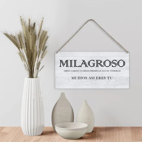 Vista 6 de Versículo bíblico para decoración de pared para el hogar, diseño de Milagroso Abres Camino de las Escrituras de madera, letrero cristiano