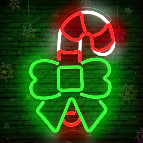 Vista 8 de Letrero de Neón de Muñeco de Nieve Navideño Regulable Letreros de Neón Navideños para Decoración de Pared Letreros de Neón LED Letrero Luminoso