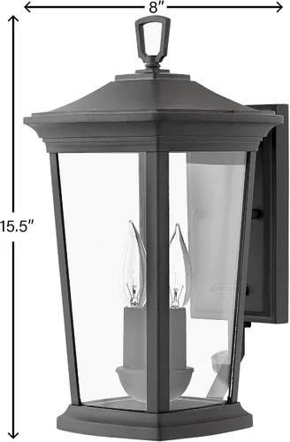 Vista 8 de Hinkley Bromley Collection - Linterna pequeña de pared LED de 4 W, color negro museo
