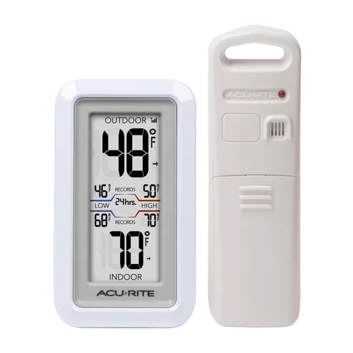 Vista 6 de AcuRite 0 termómetro digital con temperatura exterior e interior Negro