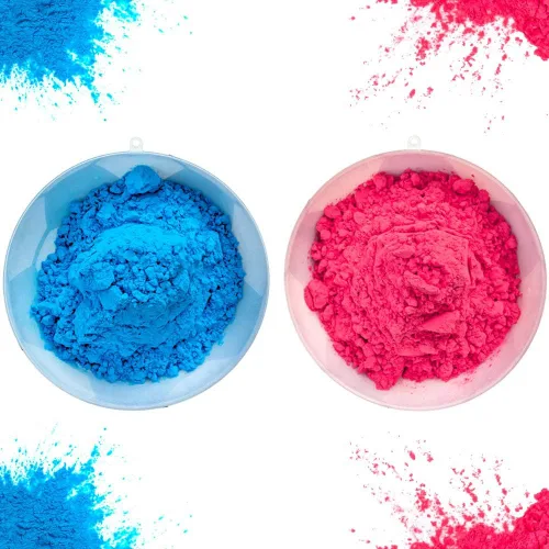 Vista 7 de Balón de fútbol de revelación de género con polvo rosa y azul