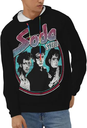 Vista 2 de Taijlao Soda Stereo Hoodie Casual Sweatshirt 3d Printed Pullover Outerwear With Pockets For Men'S