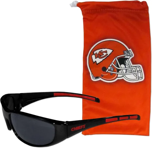 Vista 16 de Siskiyou NFL Unisex Wrap Sunglasses and Bag Set