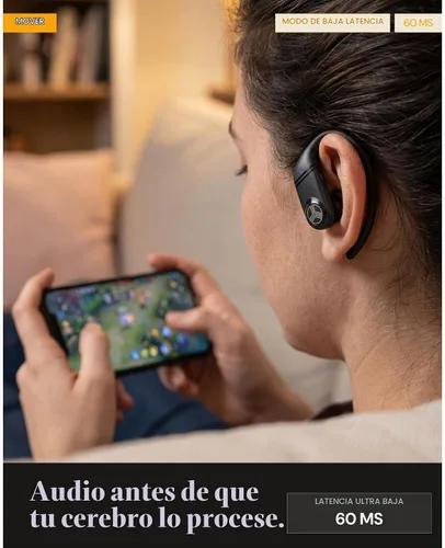Vista 9 de TREBLAB Auriculares inalámbricos X4 con ganchos para los oídos, batería 253H, micrófono ENC, Bluetooth 5.4, funda de carga USB-C, IPX5 impermeable