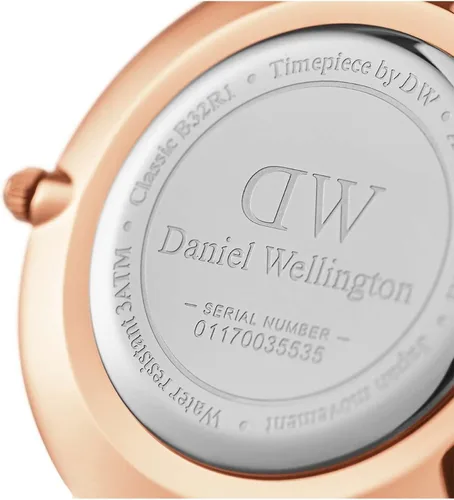 Vista 5 de Daniel Wellington Reloj Petite de cuero oro rosa