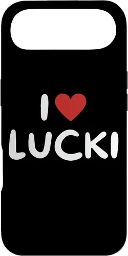 Vista 47 de Funda con corazón rojo para iPhone 16 I Love Lucki