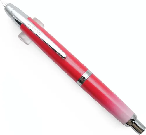 Vista 15 de JINHAO 10 Press Pluma estilográfica retráctil de metal con convertidor de tinta (punta EF 0.38mm, color rojo ágata)