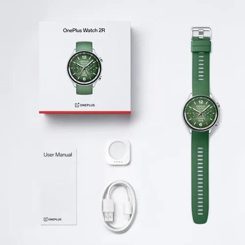 Vista 6 de OnePlus Reloj 2R, 32 GB, monitor de sueño, seguimiento de frecuencia cardíaca, reloj inteligente con información de fitness, batería de 100 horas