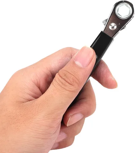 Vista 8 de Llave de batería de terminal lateral de 5/16 pulgadas, herramienta de trinquete de 6 puntos con mango aislado para reparación de automóviles, se