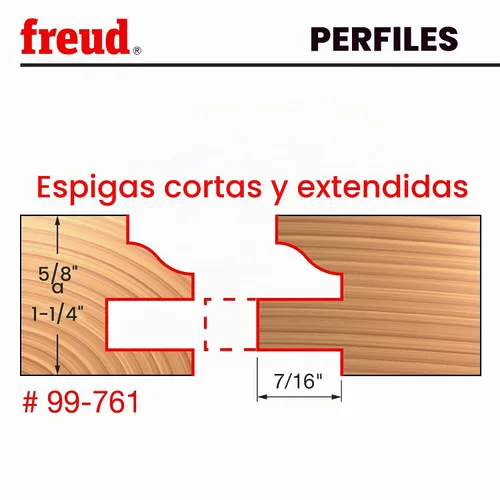 Vista 2 de Broca encaminadora Freud 99–001 1/2-pulgadas a 1–1/4 pulgadas con vástago 1/2 pulgada