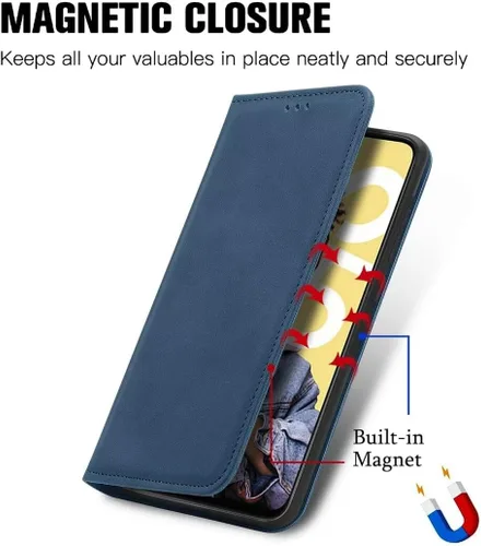 Vista 2 de Funda compatible con Xiaomi Poco X3 GT, tarjetero de piel sintética, compatible con Redmi Note 10 Pro (China) 5G con cierre magnético, soporte