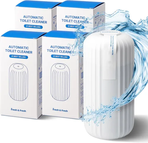 Vista 21 de Fresh & Fresh Limpiadores automáticos para inodoros (verde bosque) – 1 botella (hasta 2500 descargas/botella), limpiador de inodoro comercial