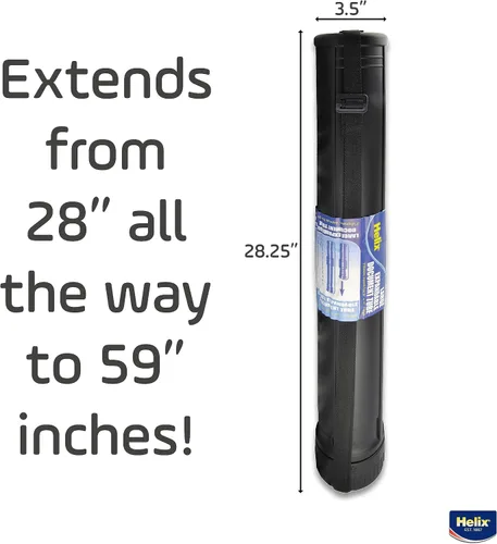 Vista 3 de Helix tubo portadocumentos grande y expandible de 3 pulgadas, 7.6 pulgadas de diámetro