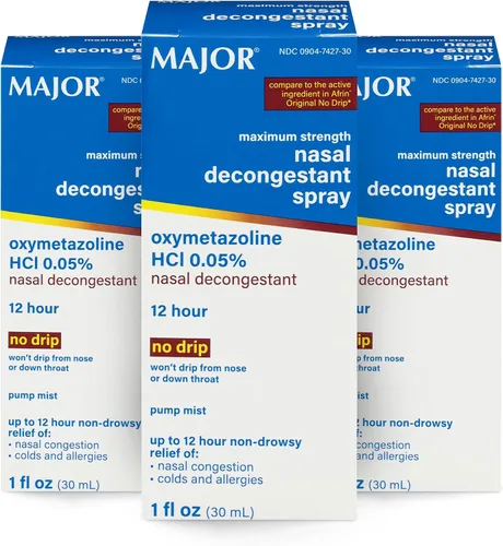 Vista 10 de MAJOR Spray Descongestionante Nasal de Máxima Potencia, Oximetazolina HCl 0.05% Aerosol de Bomba, Spray Nasal sin Somnolencia, Alivio de hasta 12