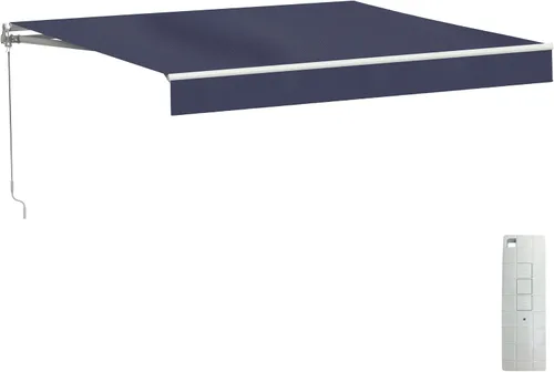 Vista 28 de Toldo Aleko retráctil, motorizado, para patio Gris