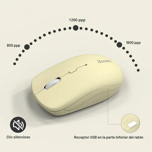 Vista 5 de Teclado inalámbrico y mouse combinado silencioso para oficina y hogar