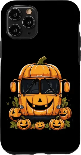 Vista 27 de iPhone 16 School Bus Pumpkin Halloween Driver Pumpkins Ride Spooky Fun Case