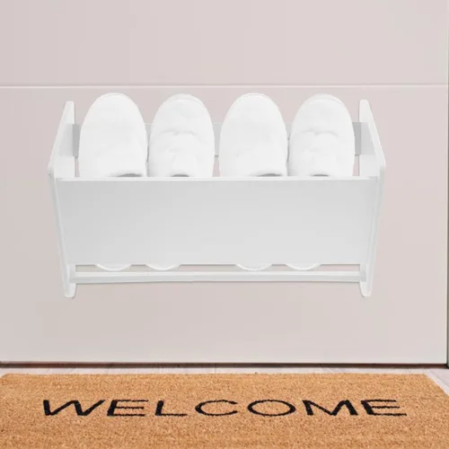 Vista 8 de DOITOOL Zapatero ultrafino montado en la pared de 15.74 x 10.23 x 4.72 pulgadas, organizador de almacenamiento sin perforaciones para puerta