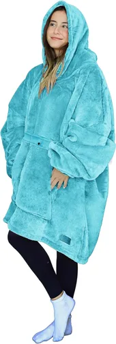 Vista 58 de Tirrinia - Sudadera con capucha de gran tamaño, manta de sherpa cómoda, reversible, gigante, para adultos, hombres, mujeres, adolescentes, esposa