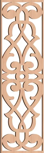 Vista 39 de 9 3/8"W x 24 3/8"H x 1/4"T Bellaire Decorativos Paneles de pared de madera calado, abedul