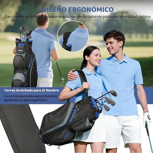 Vista 7 de Cart Golf Bag 15 Way Organizer Divider Top Golf Club Bags Lightweight Golf Cart Bags for Men Women with Cooler, Rain Cover