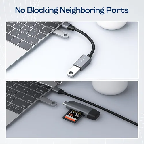 Vista 8 de OTG - Adaptador USB-C a USB 3.0 [paquete de 2] Thunderbolt 3 compatible con Apple MacBook Pro/Air iPhone 16 Pro Max/Plus/15 Samsung Galaxy