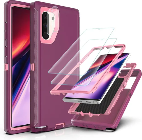 Vista 14 de YmhxcY Funda para Note 10 con película de TPU flexible autorreparable (paquete de 2) y película protectora de pantalla para lente de cámara