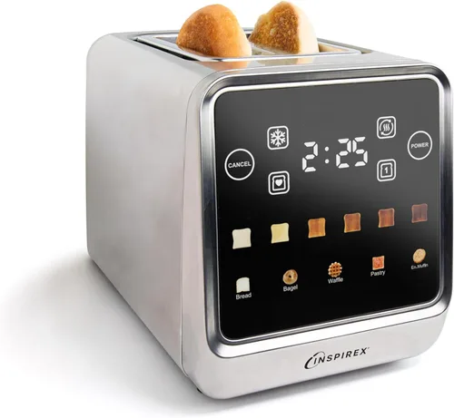 Vista 16 de Inspirex - Tostadora de palanca con pantalla táctil de dos rebanadas, color negro