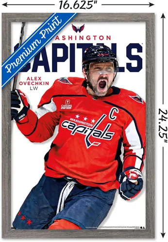 Vista 3 de Trends International NHL Washington Capitals - Póster de pared de la serie 23 de Alexander Ovechkin, 22.4 pulgadas de largo x 14.7 W, versión