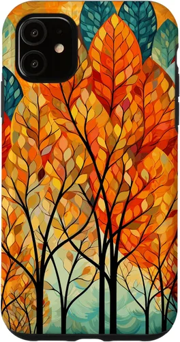 Vista 10 de Fall Theme & Autumn Leaves & Colorful Trees, Fall Colors Case for iPhone 16