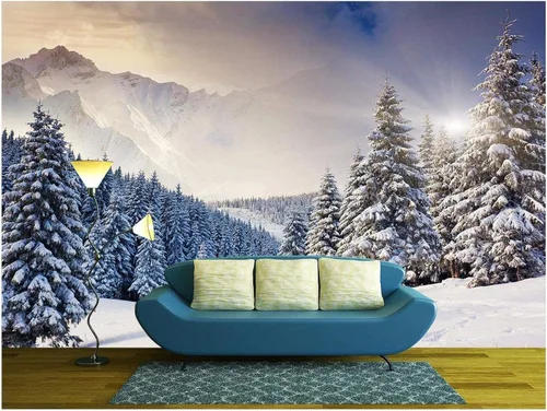 Vista 21 de wall26 Adhesivo mural removible para pared, vista aérea, bosque verde, montaña, lago, naturaleza, desierto, fotografía, realismo, paisaje rústico