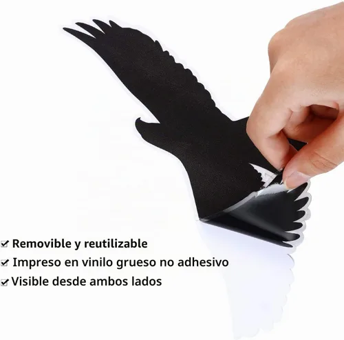 Vista 4 de Boao 20 calcomanías anticolisión para ventanas con forma de pájaro, calcomanías de ventana con forma de pájaro, adhesivos para personas y pájaros