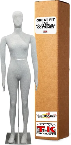 Vista 8 de Maniquí femenino, flexible y flexible de tamaño completo, suave, beige, por TK Products, ideal para disfraces
