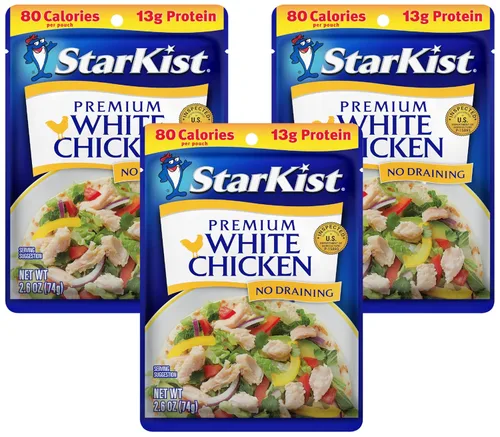 Vista 17 de StarKist Less Sodium Premium White Chicken - Bolsa de 2.6 onzas (paquete de 1)