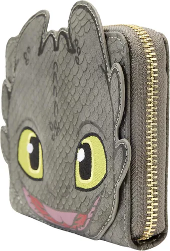 Vista 2 de Cómo entrenar a tu dragón sin dientes Cosplay cremallera alrededor de la cartera, Gris