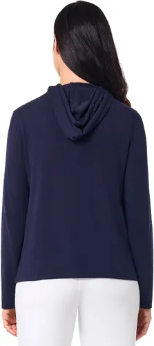 Vista 26 de Sudadera con capucha para la costa, de Coolibar, para mujer, UPF 50+, protege del sol