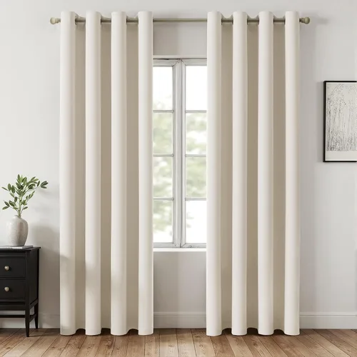 Vista 10 de MIULEE Cortinas opacas para dormitorio o sala de estar, juego de 2 paneles de cortina para ventana con aislamiento térmico y bloqueo de luz