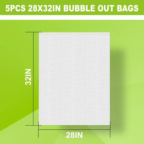 Vista 2 de Bolsas de burbujas High-PQ, Bolsas de burbujas transparentes no autoadhesivas con acolchado de doble pared, ideales para embalaje, envío