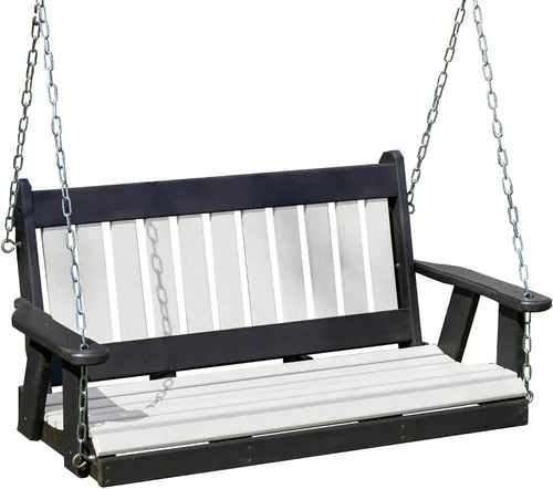 Vista 20 de Columpio para porche de 4 pies, color azul aruba, polivinílico, polietileno de alta densidad resistente, duradero, fabricado en Estados Unidos