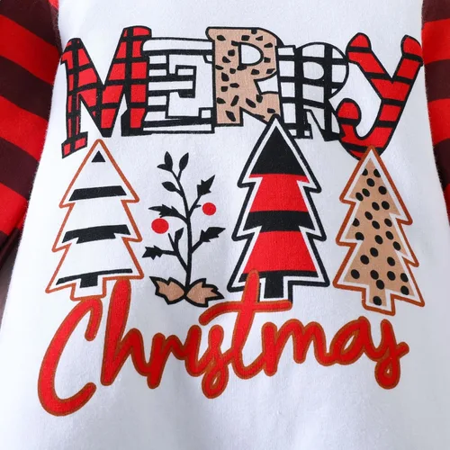 Vista 4 de Mameluco de Navidad de manga larga con volantes para niñas