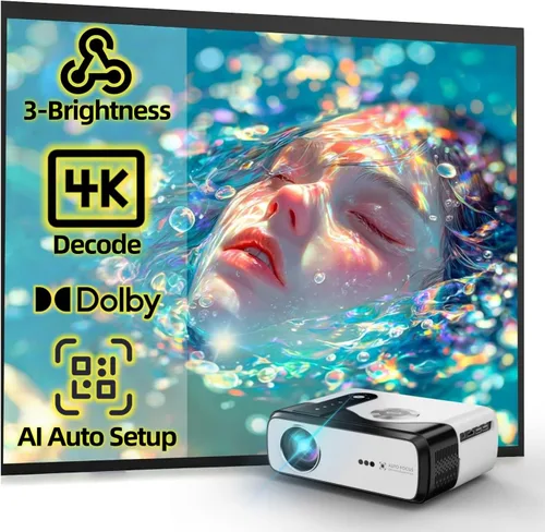 Vista 14 de Proyector inteligente 4K True 2300ANSI Proyector diurno con WiFi, Bluetooth, NFC, aplicaciones, enfoque automático/Keystone, proyector Ultra HD
